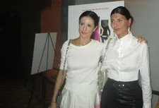 Livia Firth with W Gio's Journal's Giovanna Battaglia: "It’s about how we are treating fashion in a disposable way."